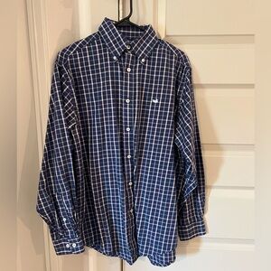 Men's Blue Plaid Shirt